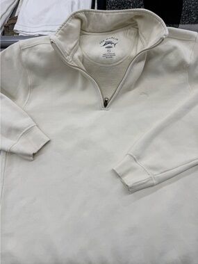 Joe Marlin Off-White Quarter Zip Pullover Sweatshirt
